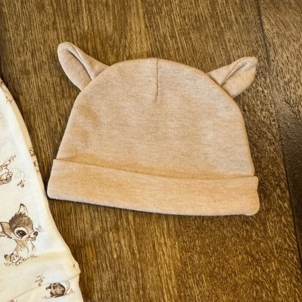 Disney Baby Bambi Bundle Preemie Outfit Hat Welcome Little One Gender Neutral